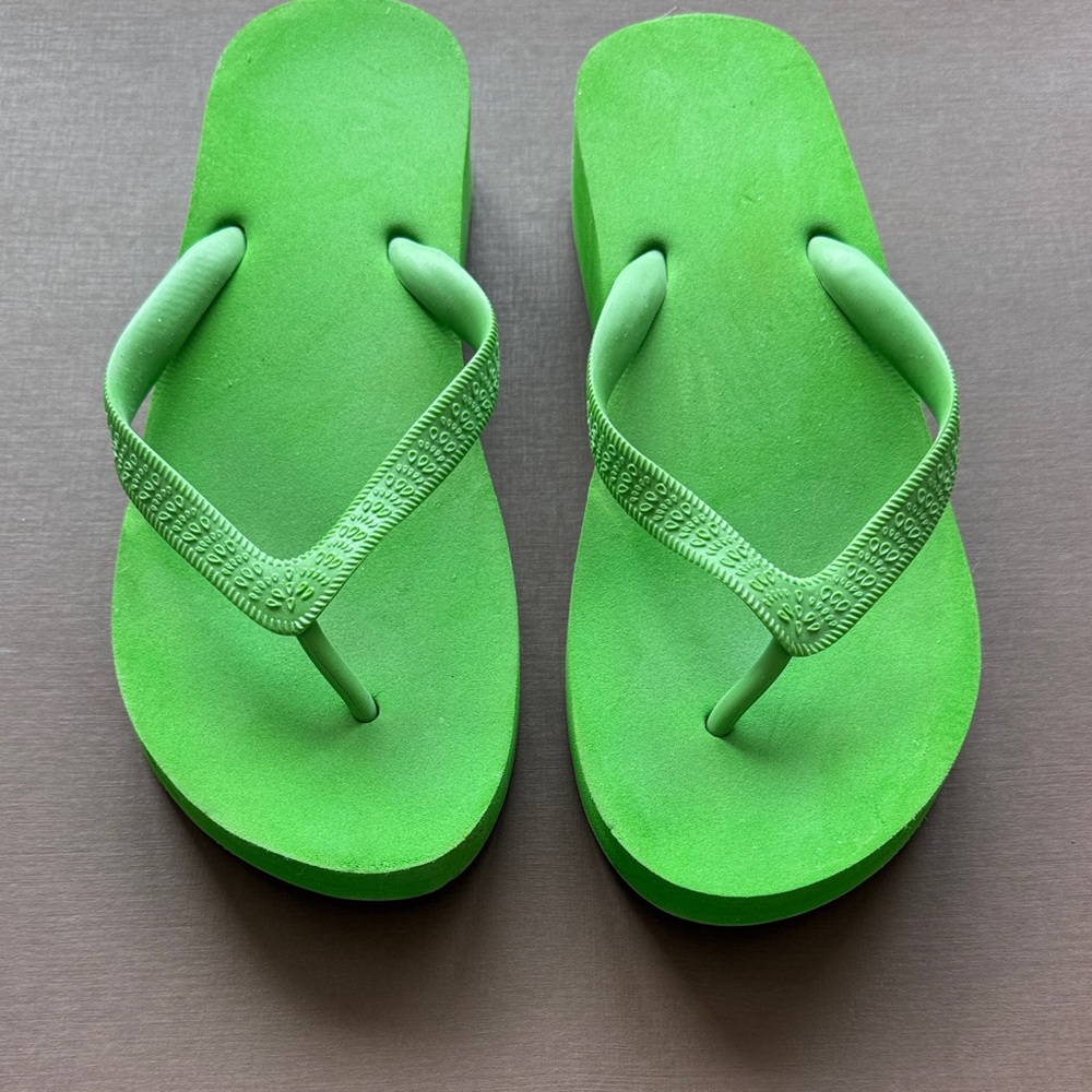 J. Crew Green Sandals